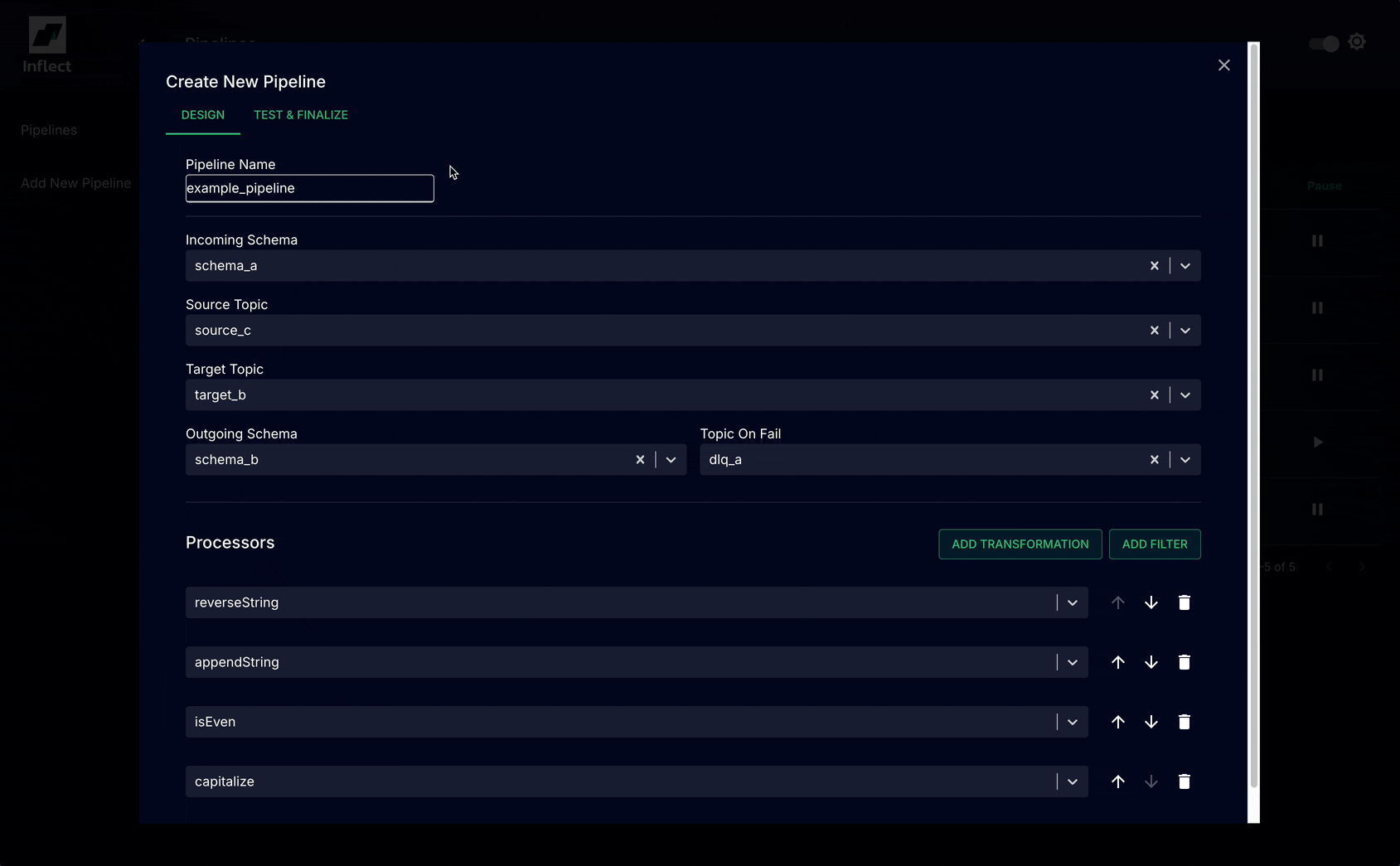 Creating a pipeline